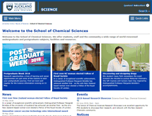 Tablet Screenshot of chemistry.auckland.ac.nz