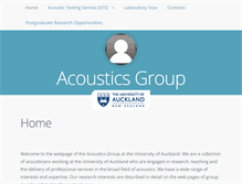 Tablet Screenshot of acoustics.auckland.ac.nz