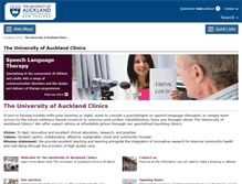 Tablet Screenshot of clinics.auckland.ac.nz