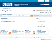 Tablet Screenshot of librarysearch.auckland.ac.nz