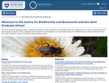 Tablet Screenshot of biodiversity-biosecurity.auckland.ac.nz